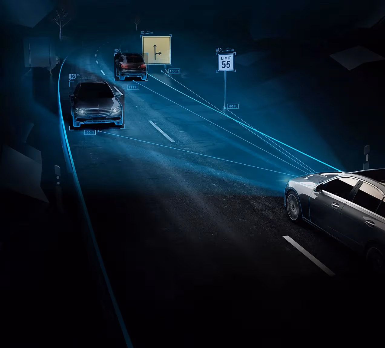 2027 Mercedes-Benz S-Class — Fully adaptive headlamps